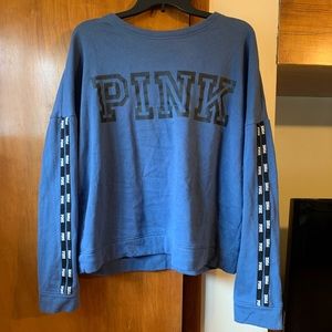 PINK Victoria's Secret Blue Logo Crewneck Sweatshirt